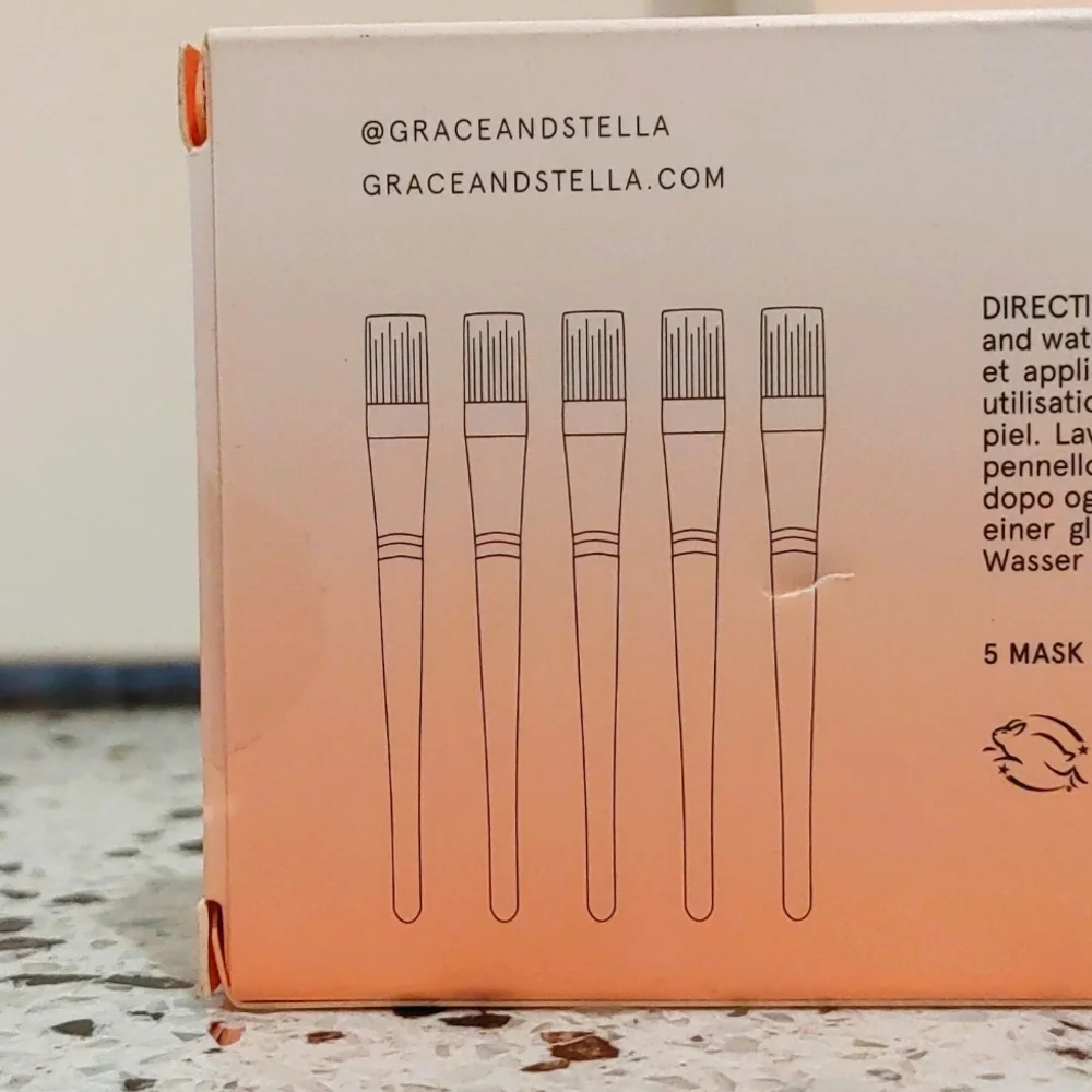 $10 grace & stella 5 mask application brushes - factory sealed!! - Picture 2 of 7